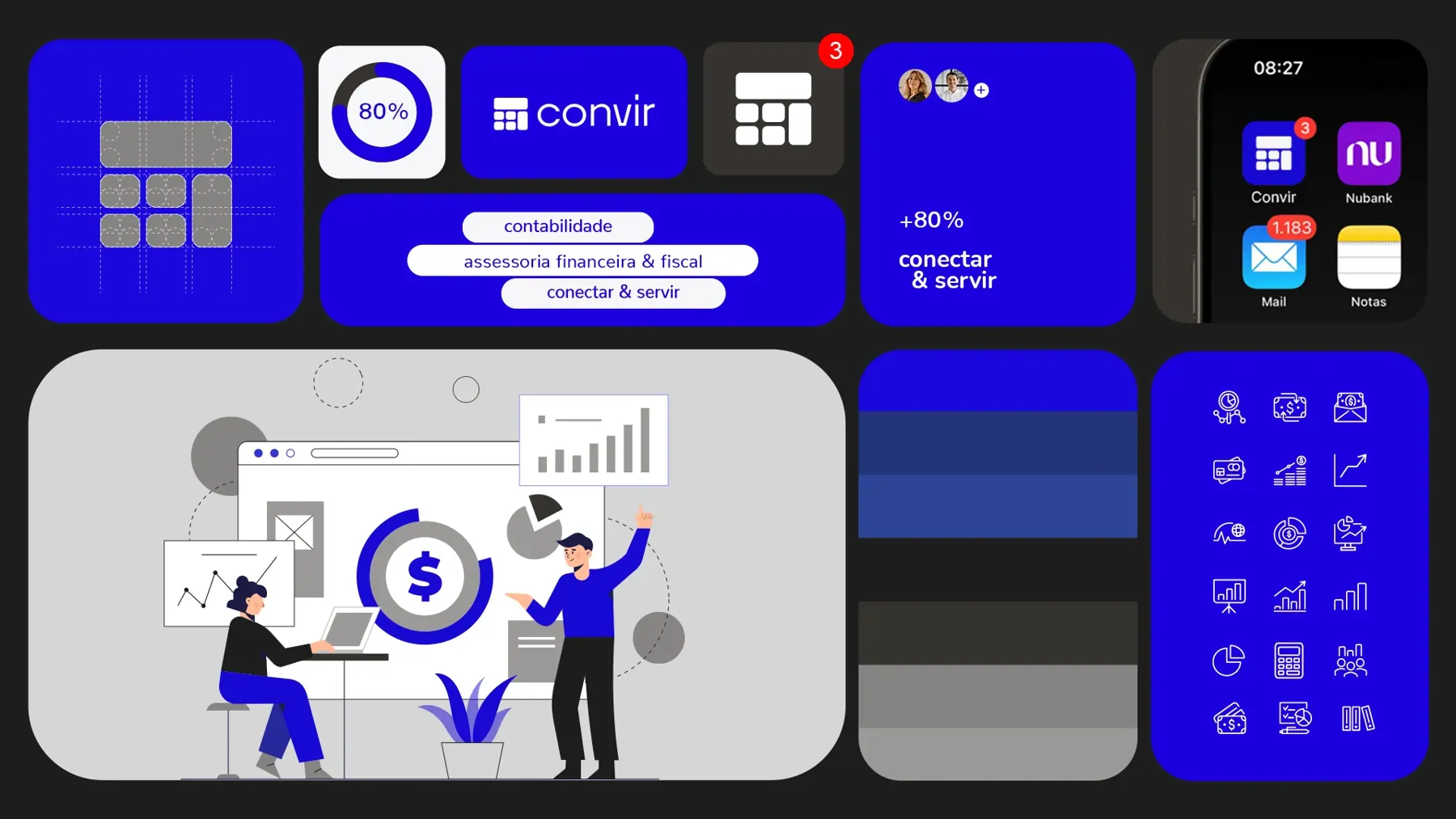 Convir — Contabilidade · Rebranding